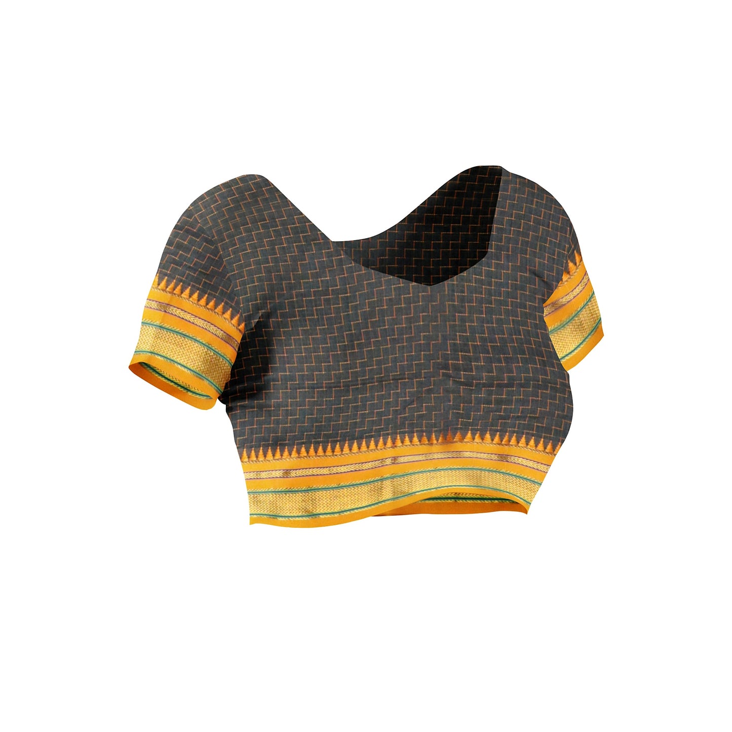 Ilkal Zig Zag Cotton Silk Saree