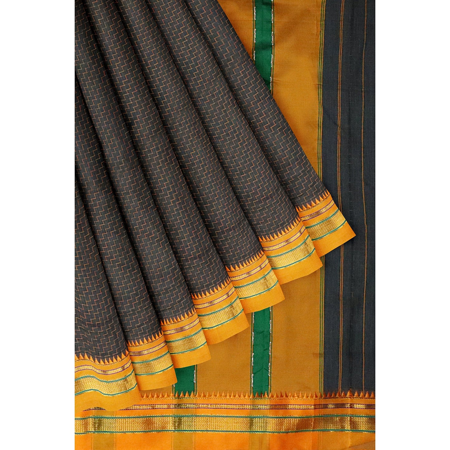 Ilkal Zig Zag Cotton Silk Saree