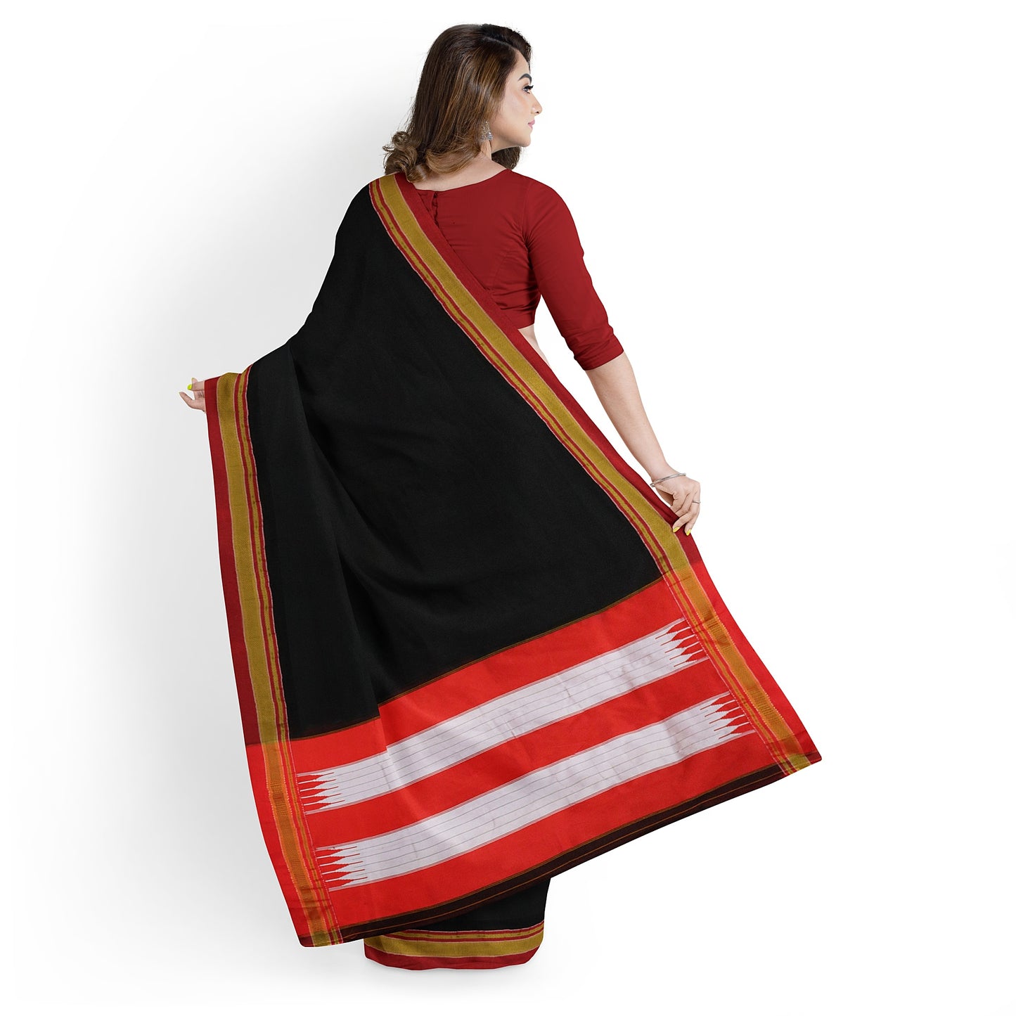 Ilkal Traditional Black Cotton Saree