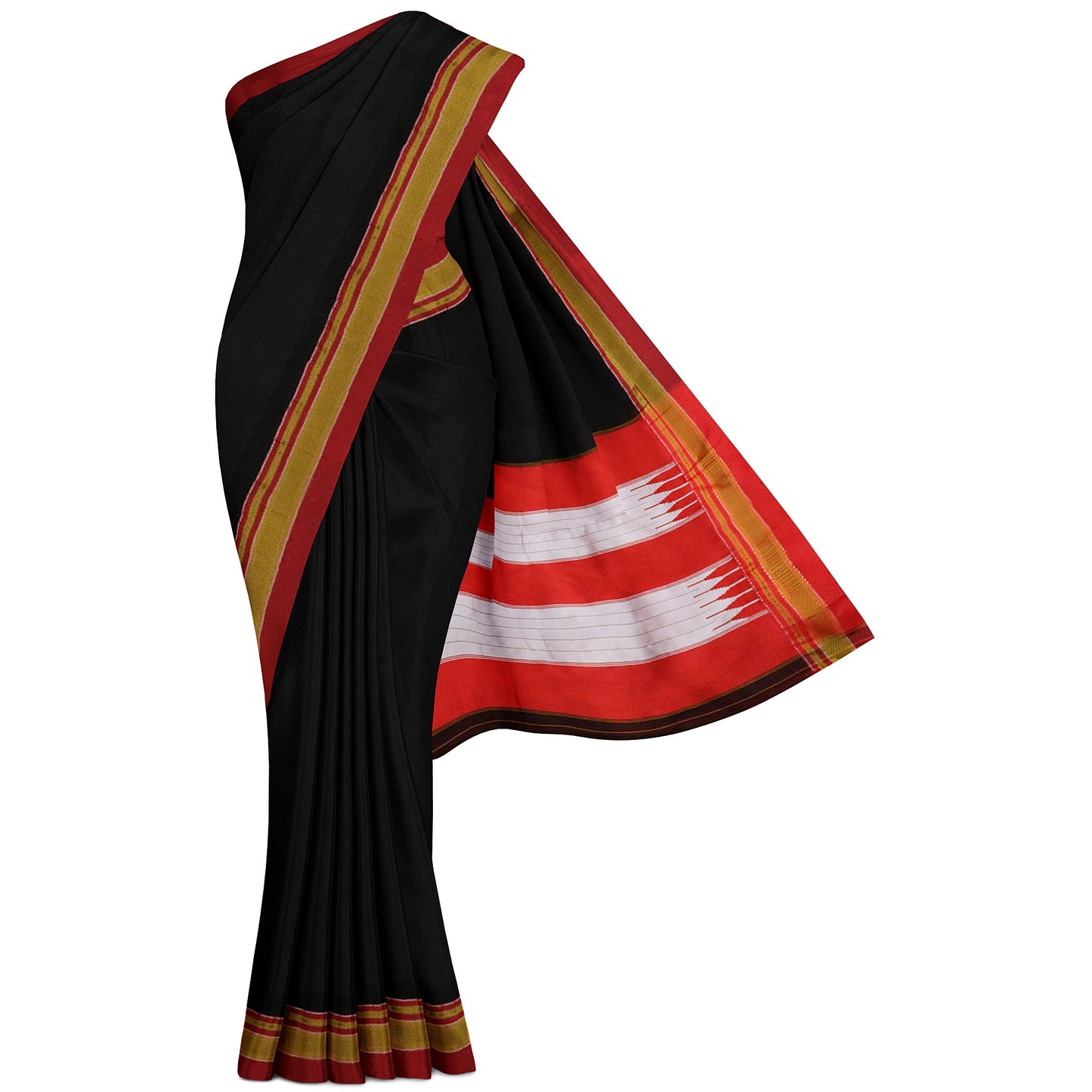 Ilkal Traditional Black Cotton Saree