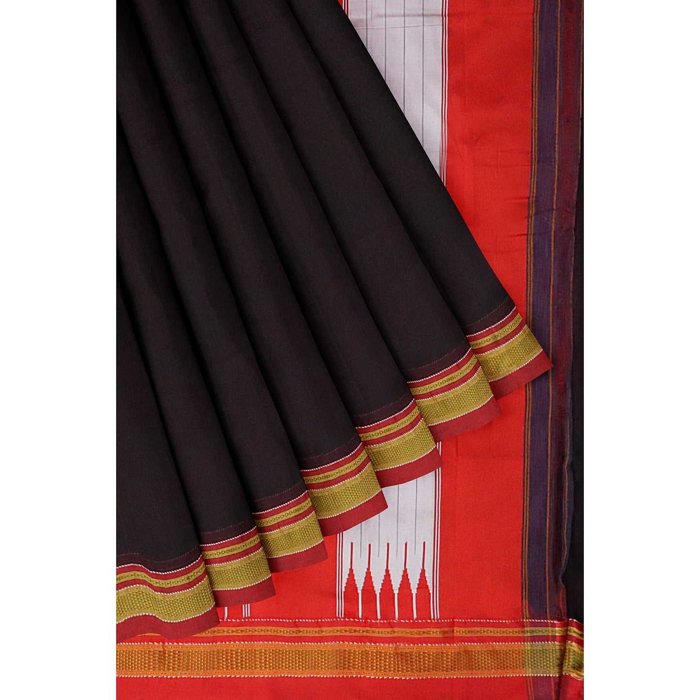 Ilkal Traditional Brown Cotton Saree
