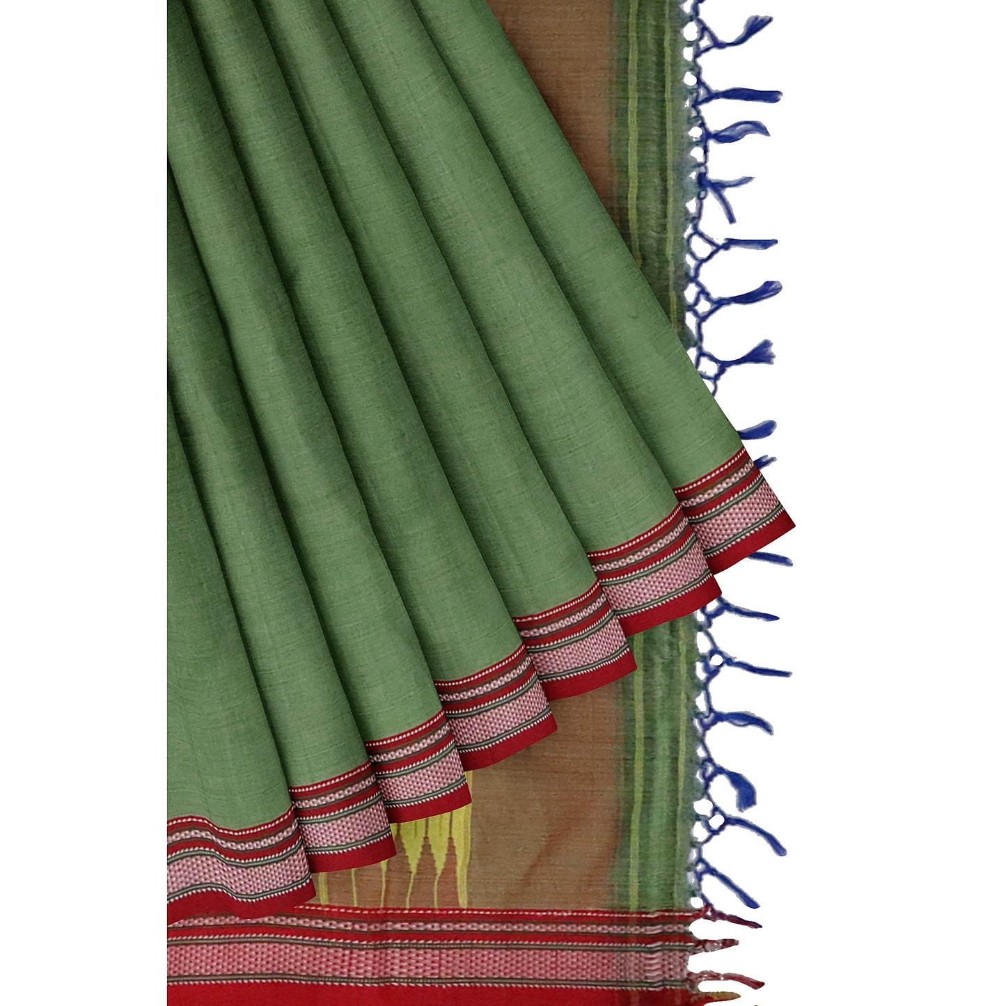 Ilkal Handloom Plain Pure Cotton Silk Saree